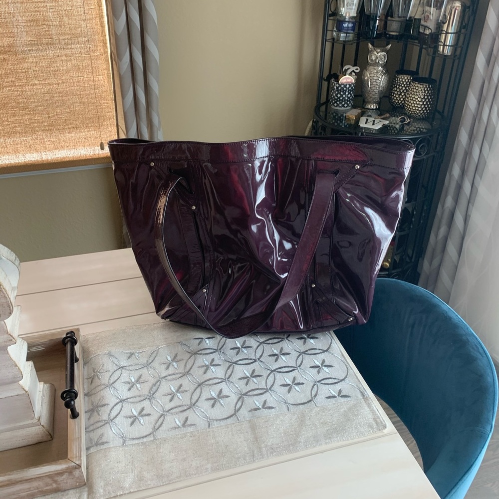 Purple Patent Kooba Tote
